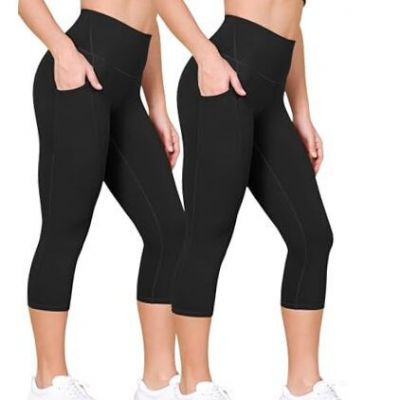 ODLEX 2-Pack High Waist Workout Capris with Medium 19