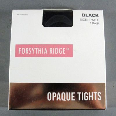 FORSYTHIA RIDGE WOMENS OPAQUE TIGHTS ???? SIZE S SMALL BLACK ONE PAIR NEW IN BOX