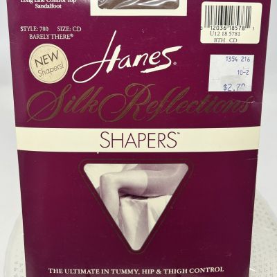 Hanes Silk Reflections Shapers Silky Sheer Pantyhose CD Barely There Style 780