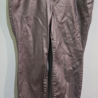 Lane Bryant Women’s Size 22 High Rise Pull On Legging  Metallic Tone Stretch