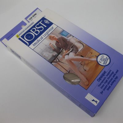 Women's Jobst Opaque Very Firm Support Knee Highs - Silky Beige L LARGE 30-40