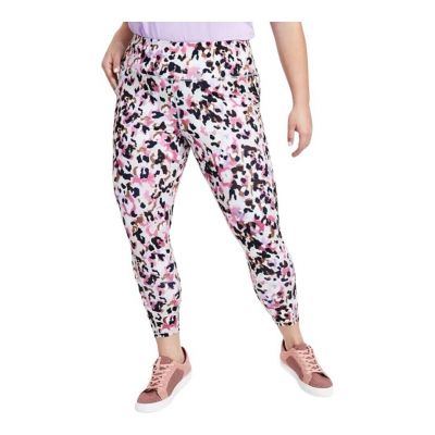 New ID IDEOLOGY Plus Size Cheetah Splash 7/8 Leggings 3X