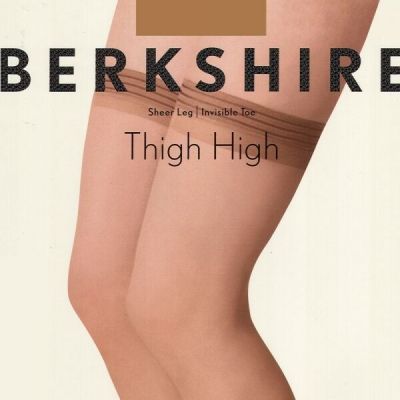 Berkshire Sheer Leg Invisible Toe Thigh-Hi City Beige Stockings Size A-B