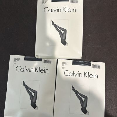 Vintage 90s CALVIN KLEIN Pantyhose Size D Matte Sheer Style 564 Uplift Shaper X3