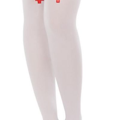 sexy ROMA naughty NURSE medic RED CROSS thigh HIGHS stockings NYLONS pantyhose