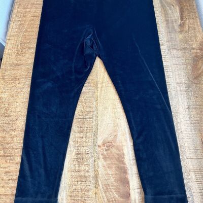 Old Navy Women's Black Velour Pull On Leggings High Rise Comfort Soft Size 3X