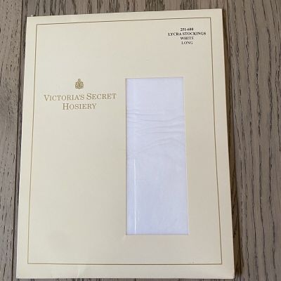 Vintage Victoria’s Secret Hosiery 251-680 Lycra Stockings White Long