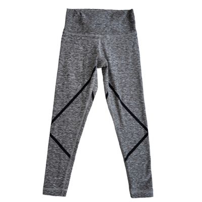 Style Reform Heathered Gray With Black & Gold Leggings XS