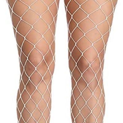 Lace Patterned Fishnet Stockings Thigh High Pantyhose Black Tights for Women