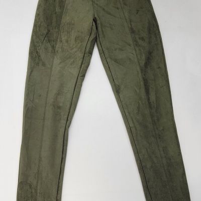 Gilli Womens Faux Suede Pants Size Small Olive Green Elastic Waist Style NWT
