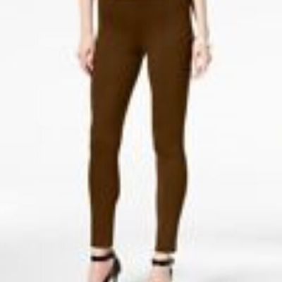 NWT! Style & Co Women's Mid-Rise Front Seam Leggings Short Brown Petite Size
