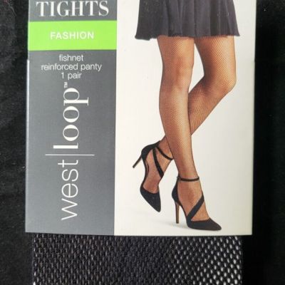 West Loop Fashion Fishnet Tights With Reinforced Panty 1 pair Size M/L