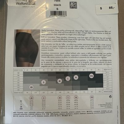 Wolford Pure 30 Complete Support Tights (NEW) Black Small $42ea Retail $85