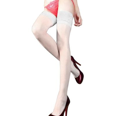 Ladies sexy Lace Top Stay Up Stockings Sheer Thigh High Pantyhose Hold-Up Tights