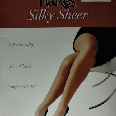 Hanes Silky Sheer Pantyhose Size Three Plus Size Color Is Pearl