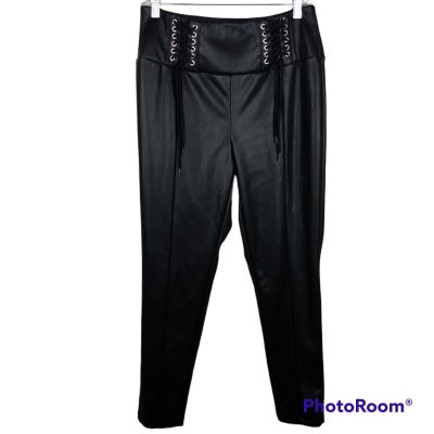 Cavalini faux leather legging size XL black high waisted women pants NWOT