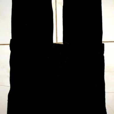 GOOD QUALITY - S/M - BLACK - WARM SOFT STRETCHY FLEECE LINED FOOTLESS TIGHTS