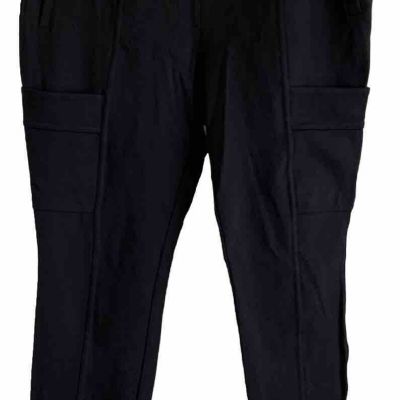 Jockey Ponte Pant / Legging Size 1X- Black W/ Zip Pockets/ Side Leg Pockets EUC