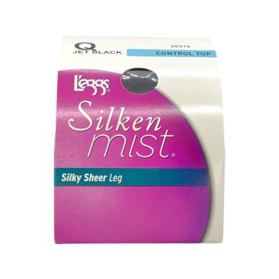 L'eggs Silken Mist Control Top Pantyhose Jet Black 1 Count