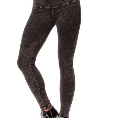High Rise Ankle Legging (Style W-566, Black Mineral Wash MW6) by Hard Tail Forev