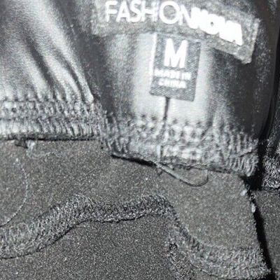 Fashion Nova Black Leather Leggings Pants Womens size Medium