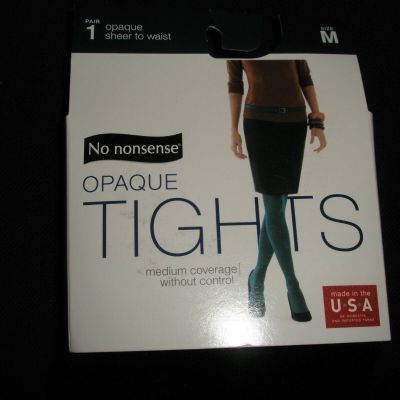 Women's NO NONSENSE Opaque Tights Medium Coverage Without Control Black Size M
