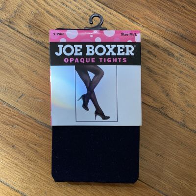 NEW Joe Boxer Women’s Black Opaque Tights Stockings Size M/L