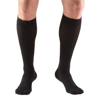 Truform Stockings Knee High Closed Toe: 20-30 mmHg 2L BLACK (8865BL-2L)