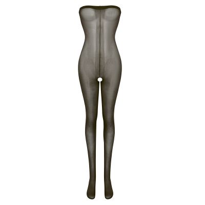 US Women's Ultra Shimmery Body Stocking Sexy Nightwear Sheer Pantyhose Jumpsuit
