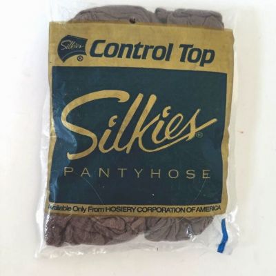 Silkies Control Top Pantyhose Queen Size Support Legs Taupe