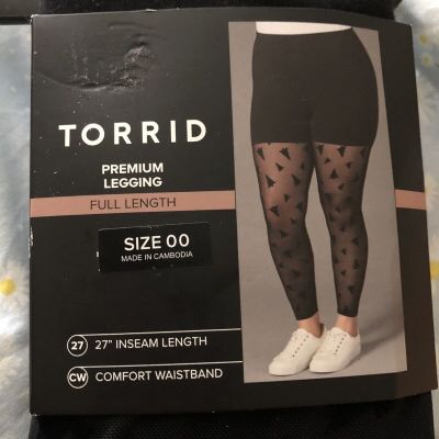 Torrid size medium(10)black flocked leggings