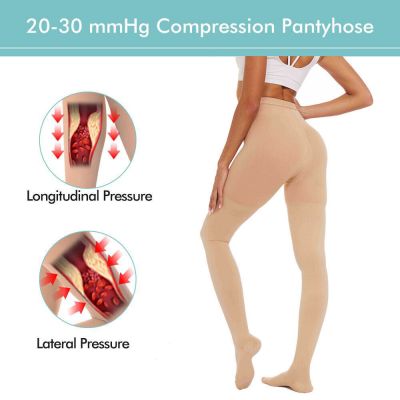 20-30 mmHg Compression Pantyhose Women Men Support Stockings Varicose DVT Tights