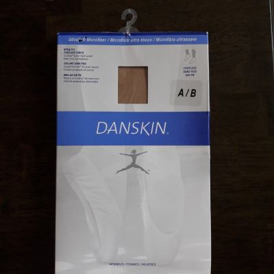 Danskin Women's Footless Tights Size A/B Microfiber Light Toast Style 711 NEW