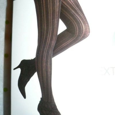 Mixit Women's Texture Stripe Tights Size Small Gray 1 Pair NEW