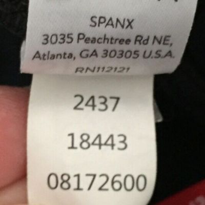 Spanx Large Faux Leather Leggings Black Core Compression Style 2437