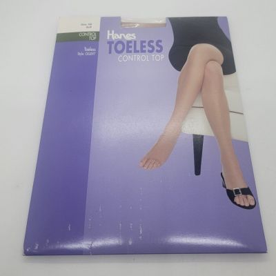 Hanes Toeless Control Top Pantyhose Buff Size AB Style OG097