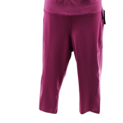 Women Leggings Id Ideology Purple Plus Size Cropped Leggings Size 2X