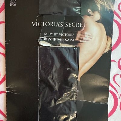 New Victoria's Secret Body by Victoria Silky Stripe Over The Knee Black Size C