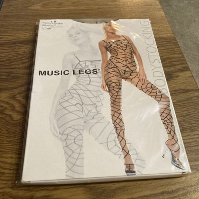 Music Legs Spider Web Body Stocking with Open Crotch !  NEW OLD STOCK read below