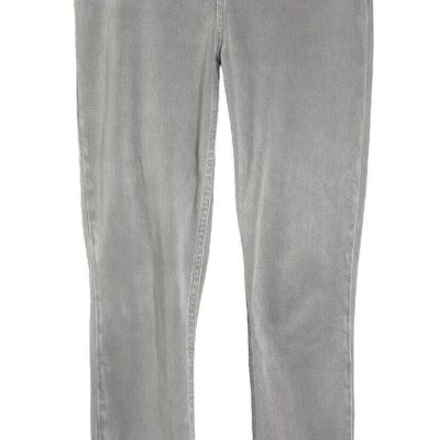 Spanx Jean-ish Ankle Leggings Gray Mid-rise Pull On Casual Stretch Pants M