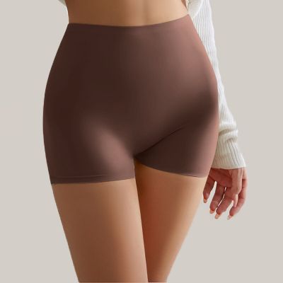 Women's Fashion Plain Silk Underwear Leggings Safety Seamless Pants Shorts