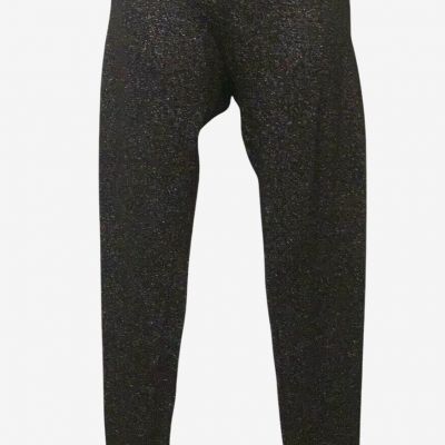 Express Womens Sparkle Skinny Ankle Leggings Size M Black Elastic Stretch Pull