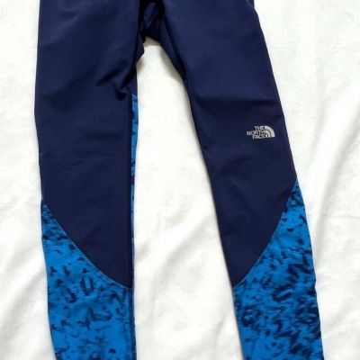The North Face ~ Low/Mid Rise Leggings ~ Zip Up Ankles ~ Navy/Bright Blue ~ Sz M