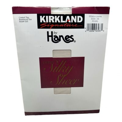 Vintage Kirkland Signature By Hanes Pantyhose Silky Sheer Size AB pearl