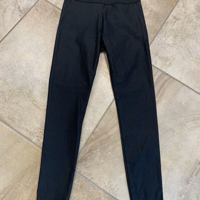 romeo juliet women small black coated faux leather pull On  leggings KK