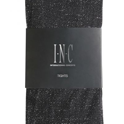 Women's INC International Concepts Lurex Shine Sparkle Tights Size XS/S Black