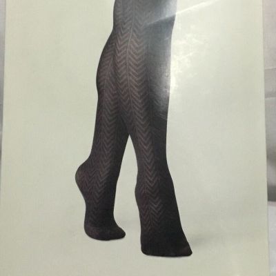 A New Day Thigh High Tights Size S/M Black Chevrons Hose New