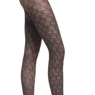 New Women's OROBLU Black Optical Liaison Shimmering Tights 50 Size L/XL