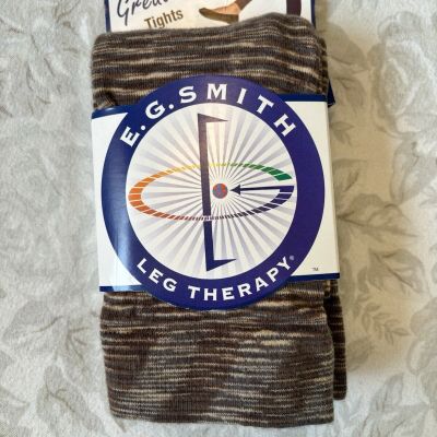 New E.G. Smith Women's Footless Tights (Tan Heather) Cotton Blend (Small/Medium)