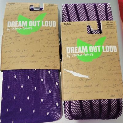 Womens Dream out Loud Brand Purple Holes or Fish Net Tights One Size Fits Most